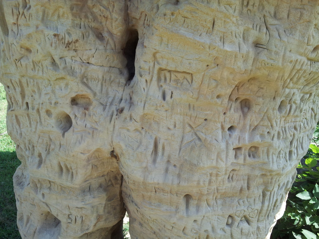 Carvings at Mushroom Rock State Park